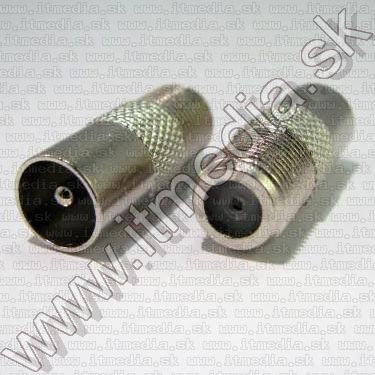 Image of F connector adapter to Coaxial Male (IT2987)